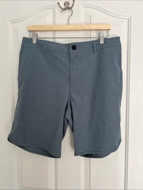 Hang Ten Men's Slate Blue Flat-Front Shorts